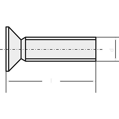 TOOLCRAFT 194779 M3 x 4 D965-4,8-A2K Senkkopfschraube, 100 Stück, M3, 4 mm, flacher Senkkopf, Stahl N/A von TOOLCRAFT