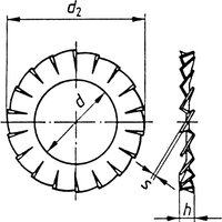 A2,7 D6798 194751 Fächerscheibe Innen-Durchmesser: 2.7 mm M2.5 din 6798 Federstahl 100 - Toolcraft von TOOLCRAFT