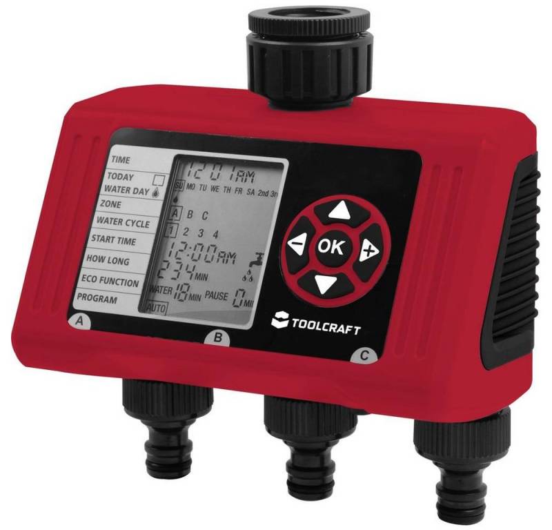 TOOLCRAFT Bewässerungscomputer Bewässerungscomputer (3 x Schlauchanschluss 2302366 von TOOLCRAFT