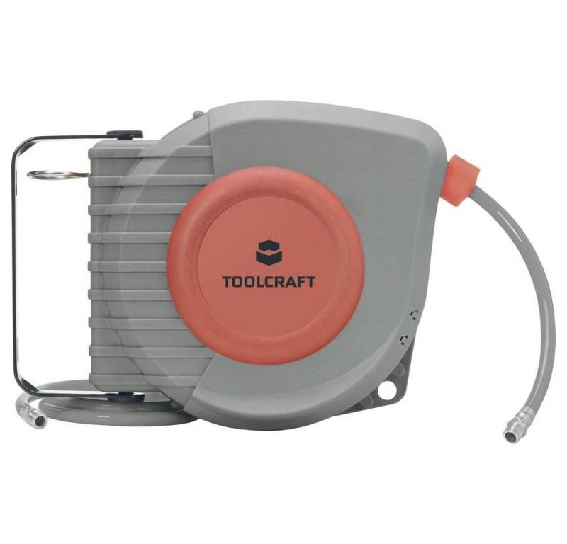 TOOLCRAFT Druckluftschlauch Automatischer Druckluft-Schlauchaufroller 9 m, Wandbefestigung von TOOLCRAFT