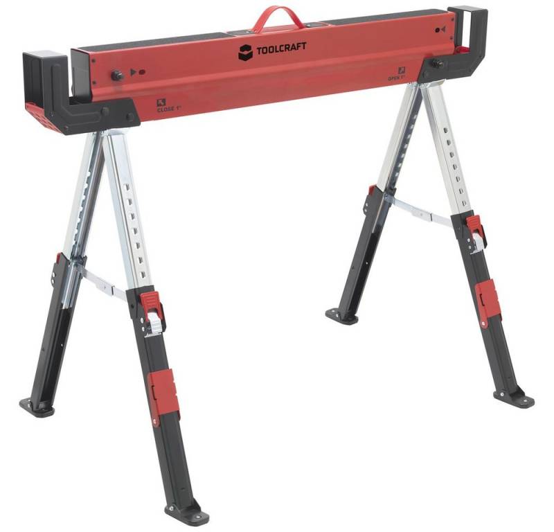 TOOLCRAFT Gerüst TOOLCRAFT TO-7726197 Stahl Sägebock höhenverstellbar 300 kg (B x H x von TOOLCRAFT
