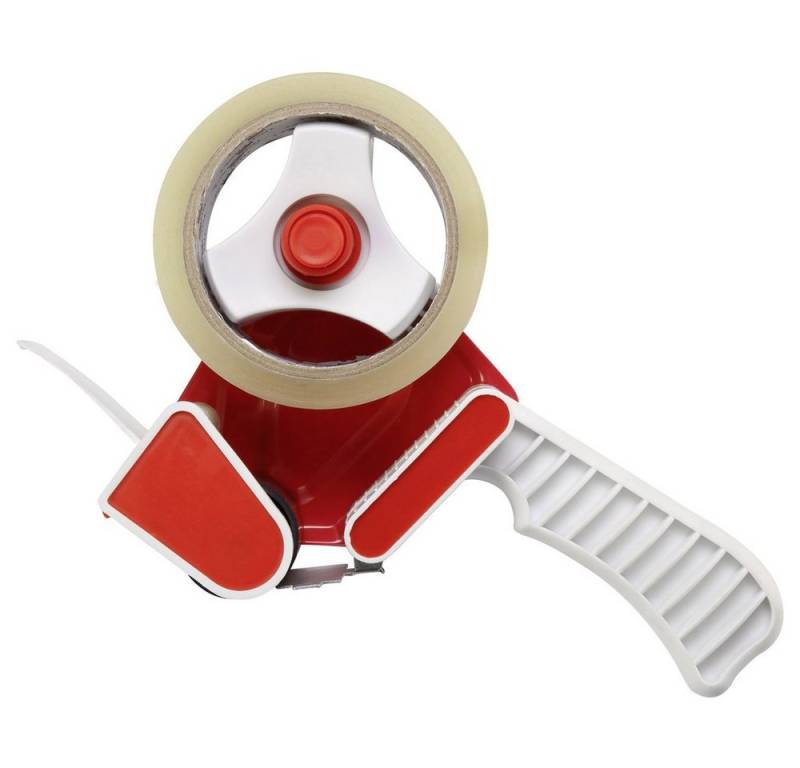 TOOLCRAFT Klebeband TOOLCRAFT Packband-Abroller Rot, Weiß Rollenbreite (max): 50 mm Roll (1493119) von TOOLCRAFT