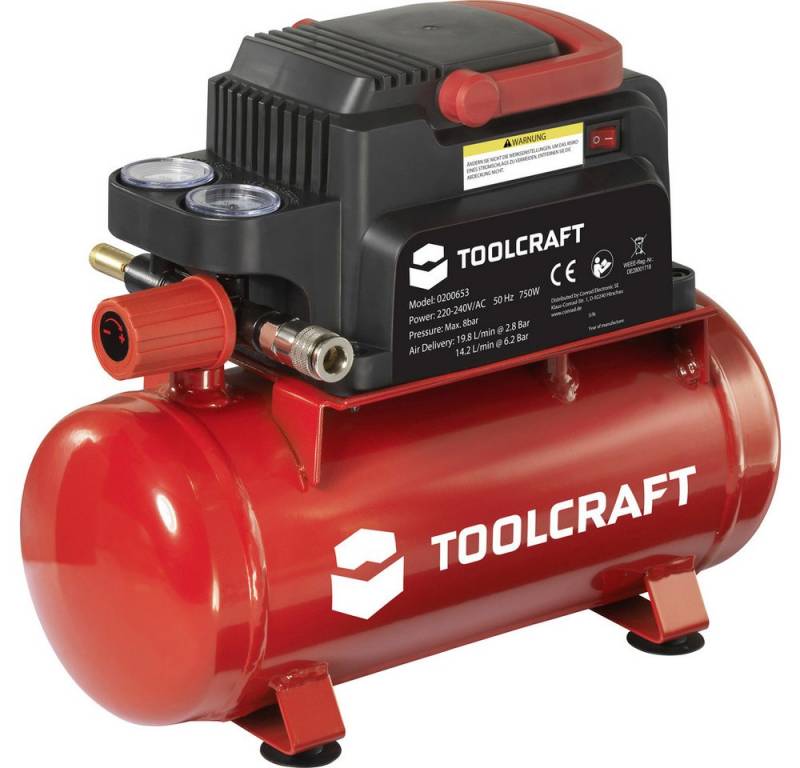 TOOLCRAFT Kompressor TOOLCRAFT Druckluft-Kompressor 6 l 8 bar von TOOLCRAFT