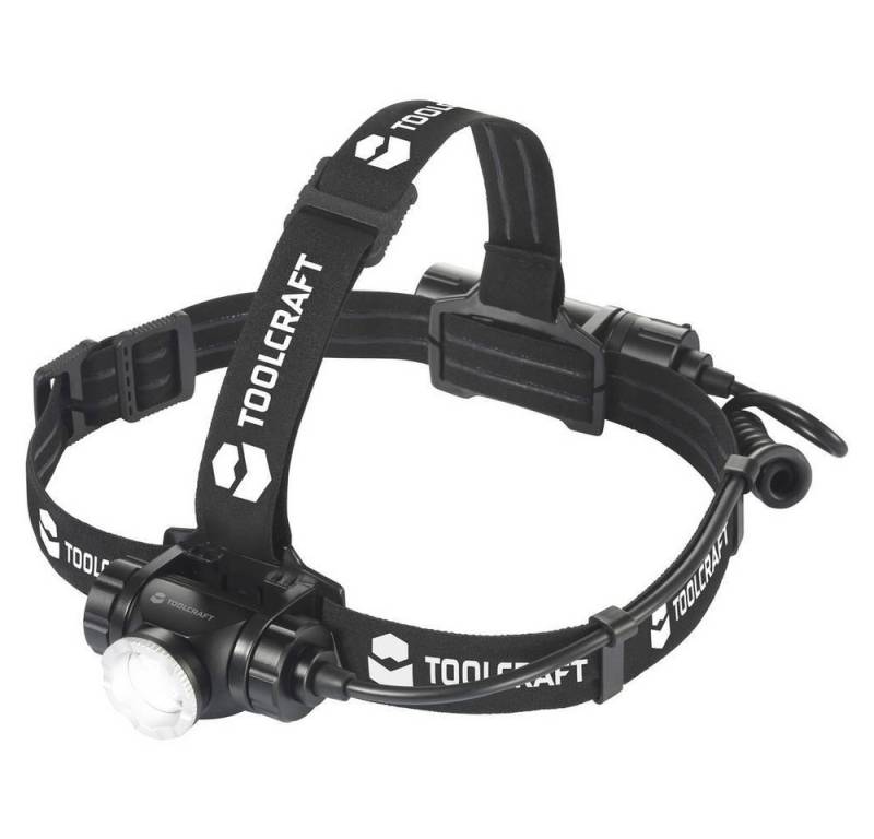 TOOLCRAFT LED Stirnlampe STIRNLAMPE 1000LM, verstellbar, mit Notlicht-Funktion, mit USB-Schnittstelle von TOOLCRAFT