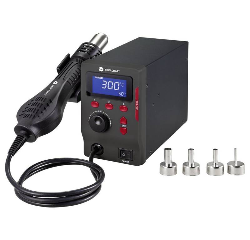 TOOLCRAFT Lötkolben TOOLCRAFT LSH-880 Heißluftstation digital 800 W 100 - 500 °C von TOOLCRAFT