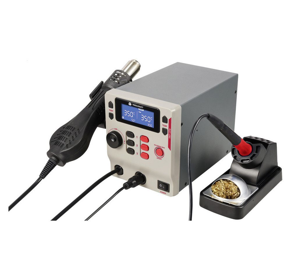 TOOLCRAFT Lötkolben TOOLCRAFT RST-280 Lötstation Set digital 865 W 80 - 500 °C inkl. Lötsp von TOOLCRAFT