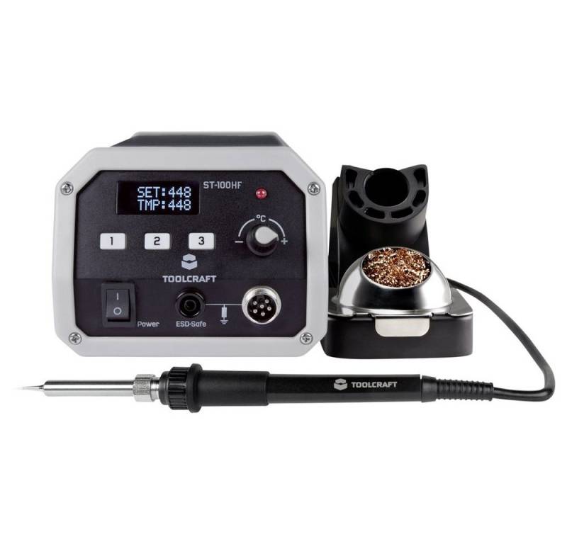 TOOLCRAFT Lötkolben TOOLCRAFT ST-100 HF Hochfrequenz-Lötstation digital 100 W 50 - 480 °C von TOOLCRAFT