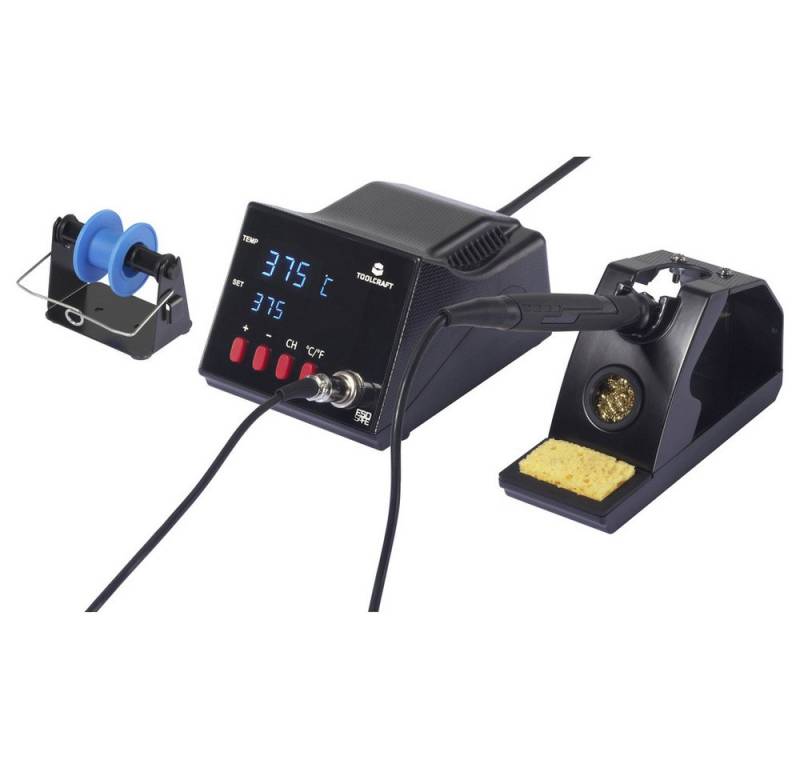 TOOLCRAFT Lötkolben TOOLCRAFT TO-8962 ESD Lötstation digital 70 W 480 °C (max) inkl. Lötsp von TOOLCRAFT