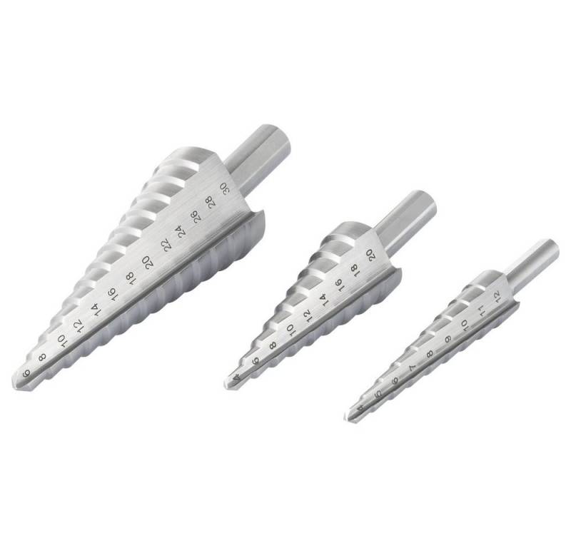 TOOLCRAFT Metallbohrer TOOLCRAFT TO-6802569 HSS Stufenbohrer-Set 3fach 4 - 20 mm, 4 - 12 mm von TOOLCRAFT
