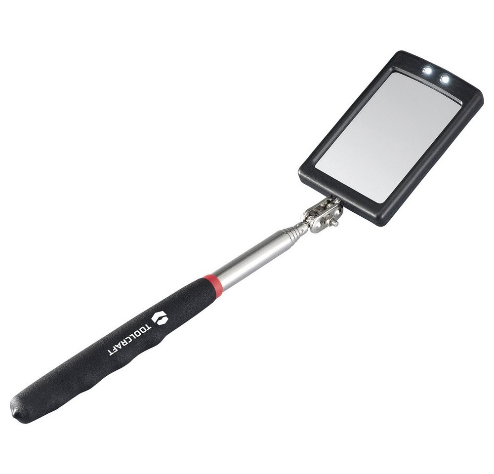 TOOLCRAFT Montagewerkzeug TOOLCRAFT Inspektionsspiegel mit Beleuchtung, ausziehbar Spiegel-Grö, B: 5.00 cm, L: 28.50 cm von TOOLCRAFT