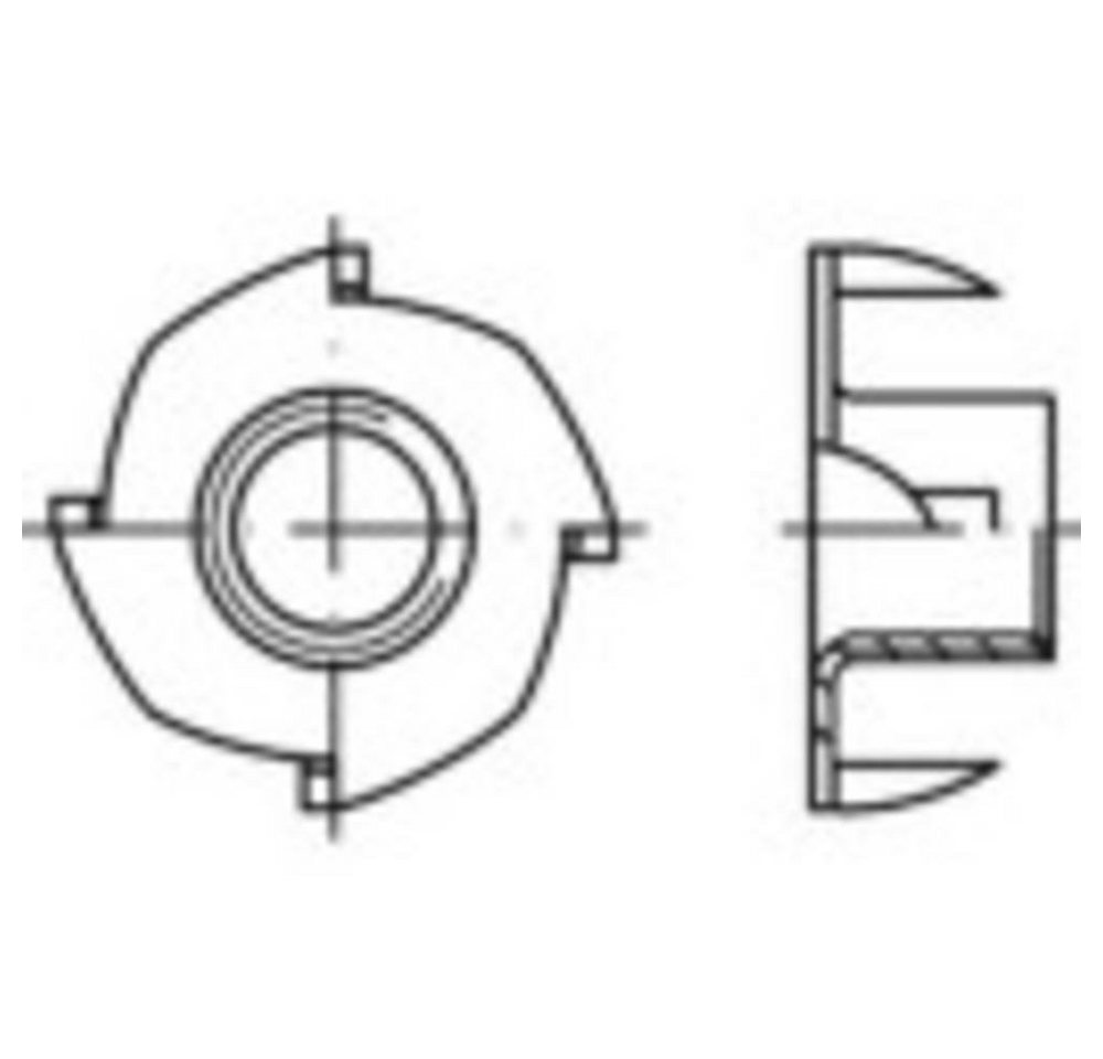 TOOLCRAFT Muttern Einschlagmuttern von TOOLCRAFT