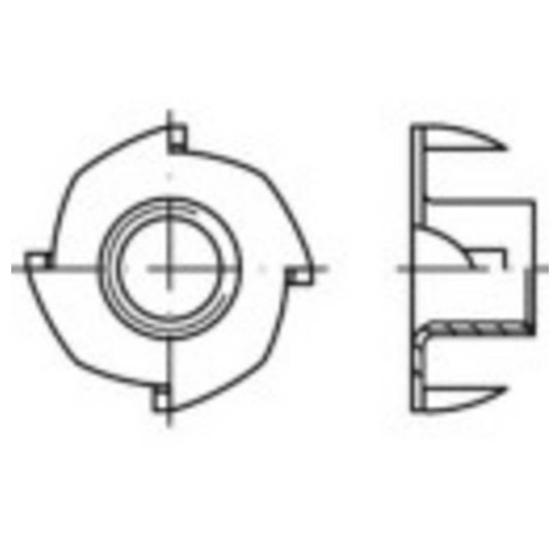 TOOLCRAFT Muttern Einschlagmuttern von TOOLCRAFT