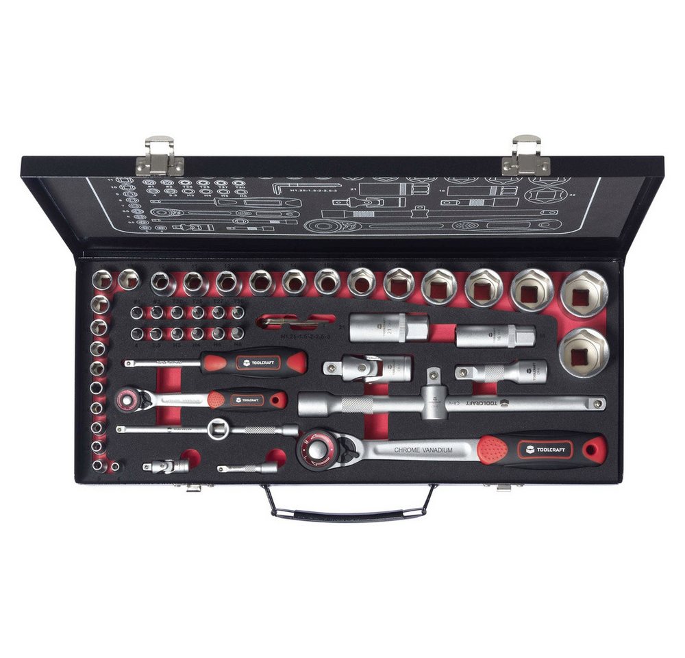 TOOLCRAFT Ratsche TOOLCRAFT TO-9626409 Umschaltknarren-Set 1/4" (6.3 mm), 1/2" (12.5 mm von TOOLCRAFT
