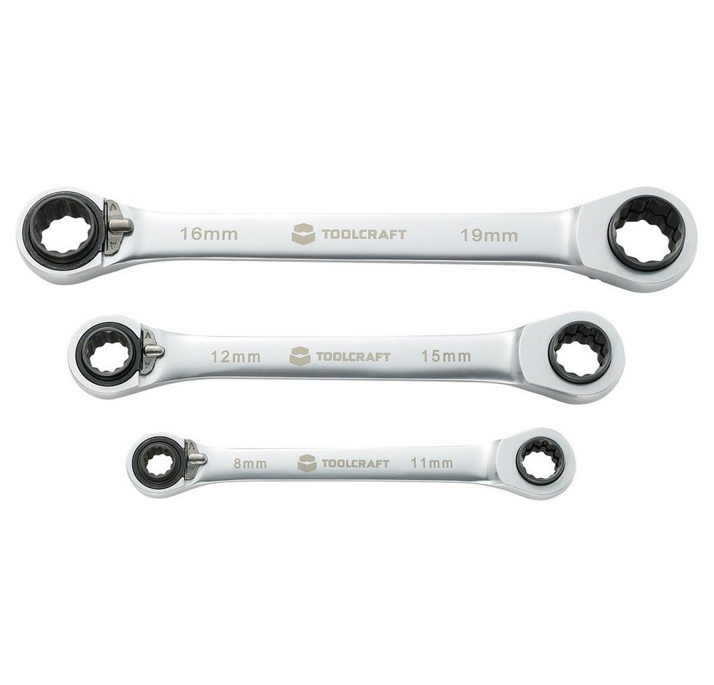 TOOLCRAFT Ringschlüssel TOOLCRAFT 819162 Doppel-Ringratschenschlüssel-Satz 3teilig Schlüsselw TOOLCRAFT Ringschlüssel TOOLCRAFT 819162 Doppel-Ringratschenschlüssel-Satz 3teilig Schlüsselw von TOOLCRAFT