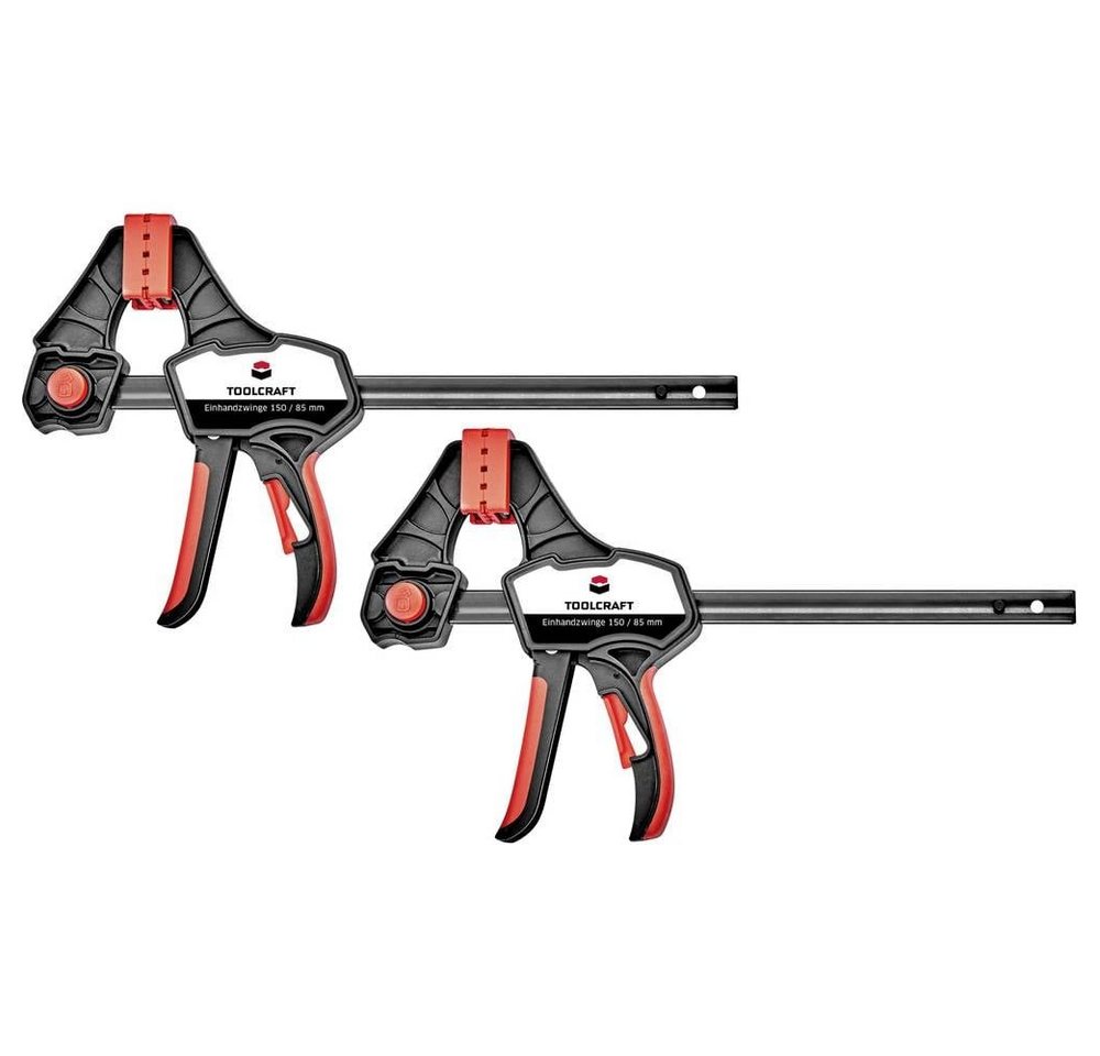 TOOLCRAFT Schraubzwinge Einhandzwinge 150 x 85 mm 2er Set TOOLCRAFT Schraubzwinge Einhandzwinge 150 x 85 mm 2er Set von TOOLCRAFT