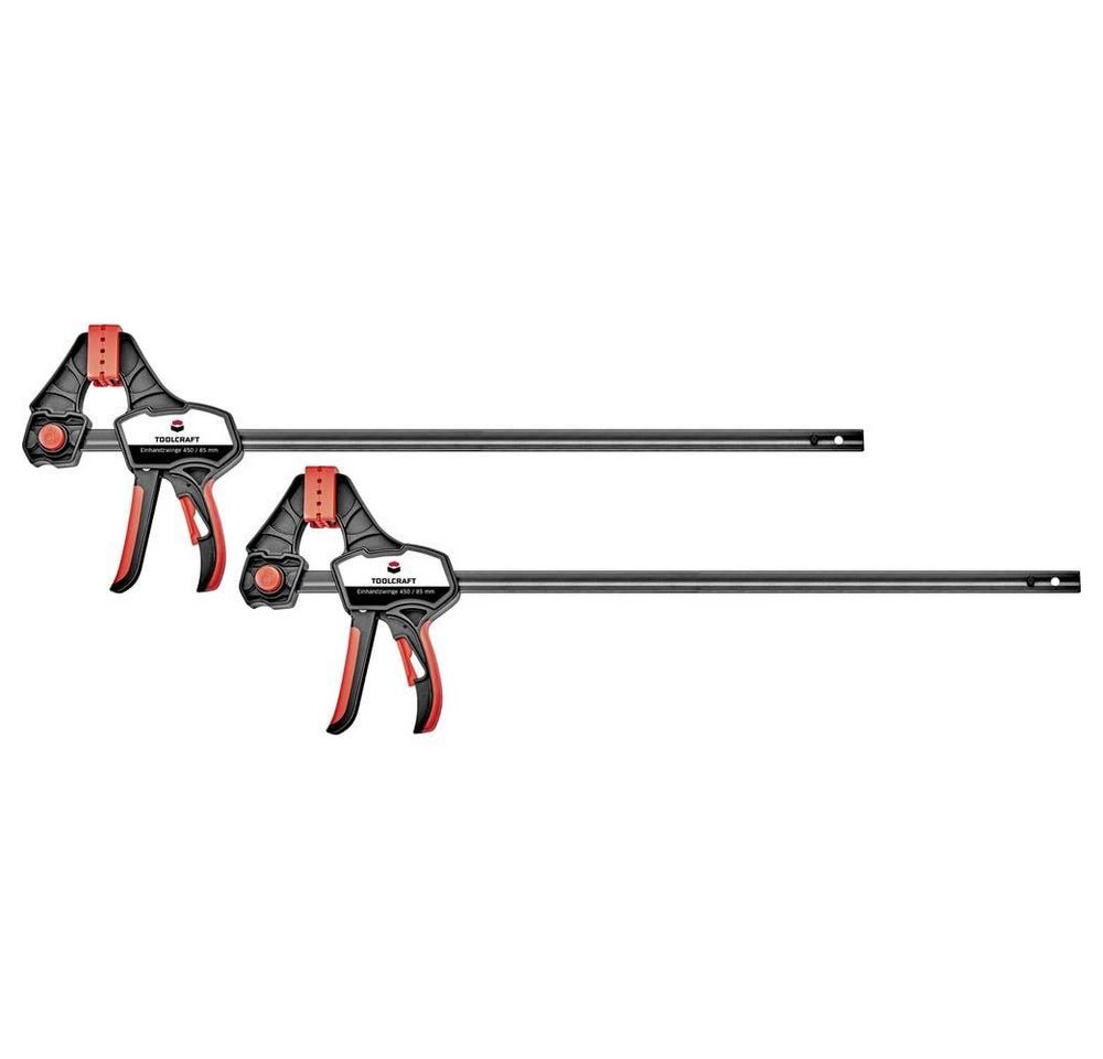TOOLCRAFT Schraubzwinge Einhandzwinge 450 x 85 mm 2er Set TOOLCRAFT Schraubzwinge Einhandzwinge 450 x 85 mm 2er Set von TOOLCRAFT