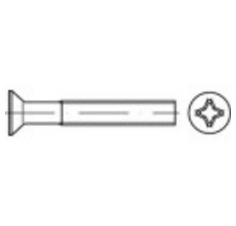 TOOLCRAFT Senkschraube 1 4.8 H galvanisch verzinkt Senkschrauben von TOOLCRAFT