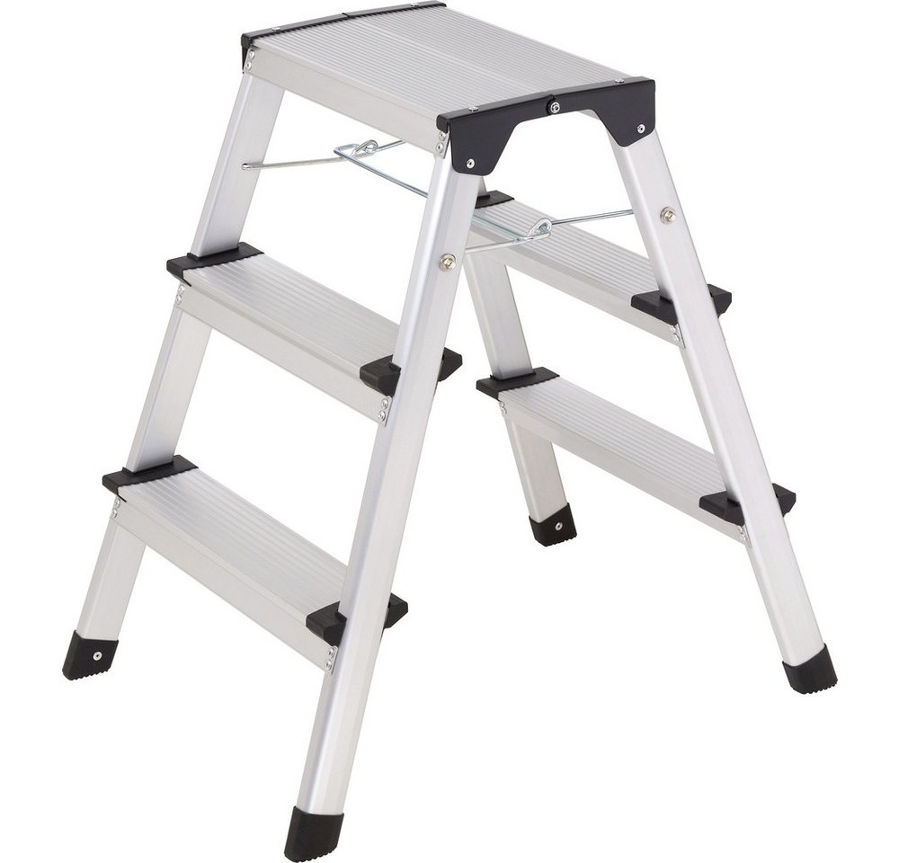 TOOLCRAFT Stehleiter TOOLCRAFT TO-10104642 Aluminiumlegierung Stufen-Doppelleiter klappbar von TOOLCRAFT