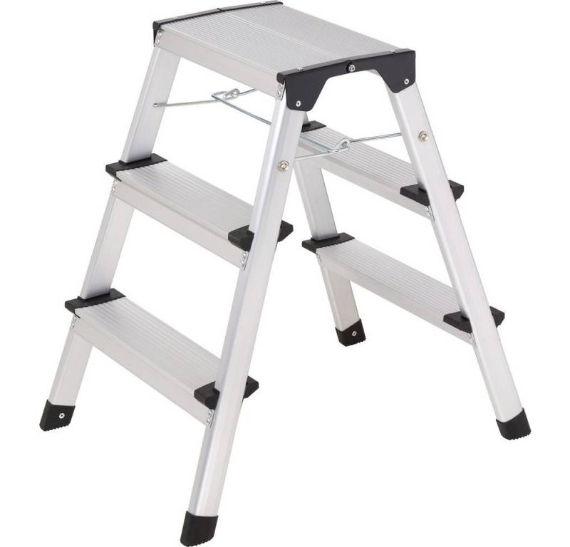 TOOLCRAFT Stehleiter TOOLCRAFT TO-10104642 Aluminiumlegierung Stufen-Doppelleiter klappbar von TOOLCRAFT