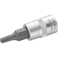 TOOLCRAFT T15 816081 T-Profil Steckschlüssel-Bit-Einsatz T 15 1/4  (6.3 mm) von TOOLCRAFT