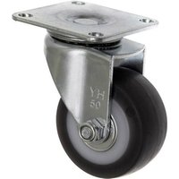 TOOLCRAFT TO-5137866 Lenkrolle mit Anschraubplatte 50mm TPR Tragfähigkeit (max.): 50kg von TOOLCRAFT