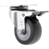 TOOLCRAFT TO-5137869 Lenkrolle mit Feststellbremse und Anschraubplatte 50mm Tragfähigkeit (max.): 5 von TOOLCRAFT