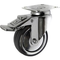 TOOLCRAFT TO-5137914 Lenkrolle mit Feststellbremse und Anschraubplatte 80mm Gummi Tragfähigkeit (ma von TOOLCRAFT