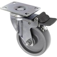 TOOLCRAFT TO-5137938 Lenkrolle 100mm mit Feststellbremse und Anschraubplatte Tragfähigkeit (max.): von TOOLCRAFT