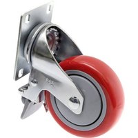 TOOLCRAFT TO-5137956 Lenkrolle 100mm mit Feststellbremse und Anschraubplatte Tragfähigkeit (max.): von TOOLCRAFT