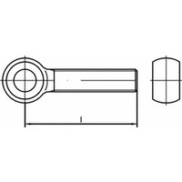 TOOLCRAFT TO-6854862 Augenschrauben M10 50mm DIN 444 Stahl verzinkt 25St. von TOOLCRAFT