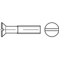 TOOLCRAFT TO-6867717 Senkschrauben M6 25mm Schlitz Edelstahl V2A A2 100St. von TOOLCRAFT