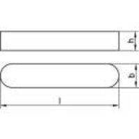 Toolcraft - gebraucht] Passfedern Pa C45 k Din6885 Stahl a 12 X8 X100 Federringe Federscheibe B-Ware von TOOLCRAFT
