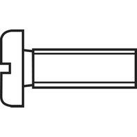 815748 Zylinderschrauben M3 25 mm Schlitz din 84 Stahl verzinkt 100 St. - Toolcraft von TOOLCRAFT