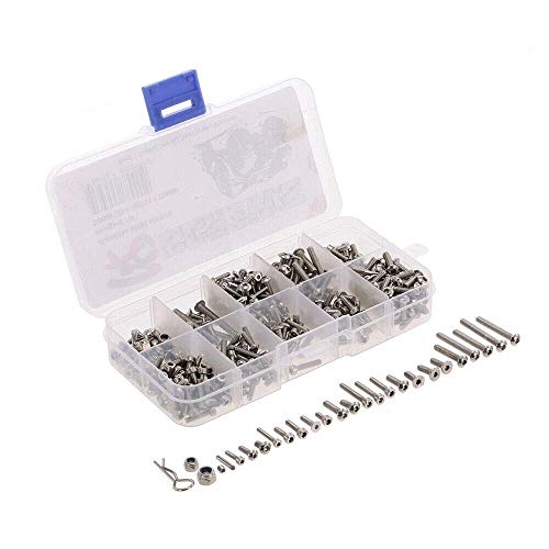 205 Stück RC Schrauben Set Edelstahl Sechskantschrauben Sortiment Kit für Gewinde Reparatur Einsatz Werkzeug für LKW Auto Boot mobile PC von TOOLDO