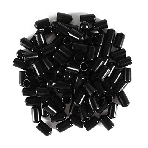 PVC-Gummi-Schraubgewindeschützer, schwarz, runde Endkappe, flexible Rohrschraubenkappe, ID 30 mm, 50 Stück von TOOLDO