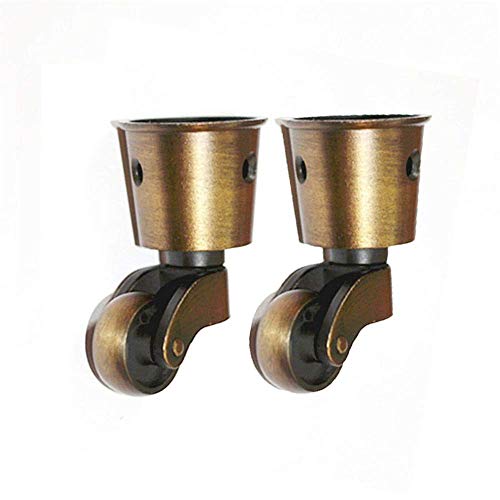 TOOLDO 2 ST¨¹CKE Massivem Messing Universal M?belrollen Poliert Antike Tasse Typ Hohe Belastbarkeit F¨¹r M?bel Anz¨¹ge Betten Sessel Bronze von TOOLDO