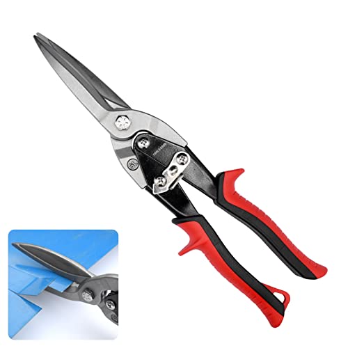 TOOLEAGUE Luftfahrt-Blechschere zum Schneiden von Blech, Blechschere, mit geschmiedeter Klinge, robuster Metallschneider, langer gerader Schnitt, 30,5 cm Metallschere TOOLEAGUE Luftfahrt-Blechschere zum Schneiden von Blech, Blechschere, mit geschmiedeter Klinge, robuster Metallschneider, langer gerader Schnitt, 30,5 cm Metallschere von TOOLEAGUE