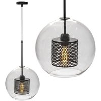 Toolight - hängelampe glas black loft APP558-1CP 25CM von TOOLIGHT