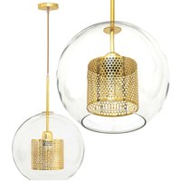 Toolight - hängelampe glas gold loft APP556-1CP 30 cm von TOOLIGHT