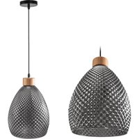 Toolight - hängelampe glas retro black APP897-1CP von TOOLIGHT