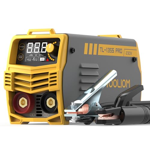 TOOLIOM 135 Ampere 230Volt Schweißgerät, MMA Stick Schweißgerät, Gleichstrom Wechselrichter, Schweißgerät mit Hot Start, Arcforce und Anti-Stick, Tragbares Schweißgerät TOOLIOM 135 Ampere 230Volt Schweißgerät, MMA Stick Schweißgerät, Gleichstrom Wechselrichter, Schweißgerät mit Hot Start, Arcforce und Anti-Stick, Tragbares Schweißgerät von TOOLIOM