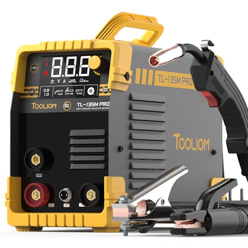 TOOLIOM 135A Gasloses Flux-Core-MIG-Schweißgerät 230V MIG-Schweißgerät, Schweißgerät mit Fülldraht/Lift-TIG/MMA E-Hand 3-in-1-Schweißgerät IGBT-DC-Inverter mit LCD-Display TOOLIOM 135A Gasloses Flux-Core-MIG-Schweißgerät 230V MIG-Schweißgerät, Schweißgerät mit Fülldraht/Lift-TIG/MMA E-Hand 3-in-1-Schweißgerät IGBT-DC-Inverter mit LCD-Display von TOOLIOM