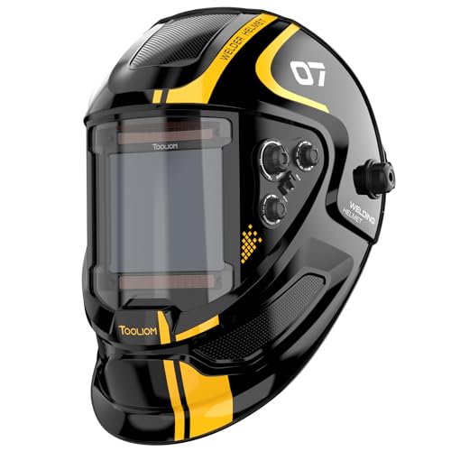 TOOLIOM Large Viewing 3,94" x 3,66" Schweißerhelm, True Color Auto Darkening Welding Hood Solar Powered Shade 4/5-9/9-13 Schweißer Maske für Tig Mig ARC Weld Plasma Cut Grinding TOOLIOM Large Viewing 3,94" x 3,66" Schweißerhelm, True Color Auto Darkening Welding Hood Solar Powered Shade 4/5-9/9-13 Schweißer Maske für Tig Mig ARC Weld Plasma Cut Grinding von TOOLIOM