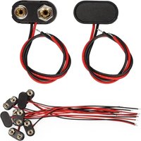 10 Stück 9V Batterie Clip T Typ 9V Volt Batterie Anschluss für Batterien Clip Batterie mit Lenkrad kabeln 150 mm von TOOLIVE