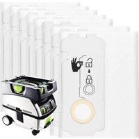 10er-Pack 204308 Staubsaugerbeutel für Festool CT Mini CT MIDI (ab 2019), Staubfangbeutel, Staubabsaugzubehör, Ersatzfilterbeutel für Staubsauger von TOOLIVE