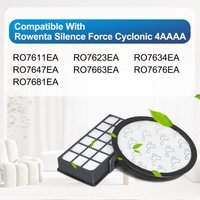 2 Stück HEPA-Filter für Rowenta Silence Force Cyclonic 4AAAA RO7647EA RO7663EA RO7676EA RO7681EA (Modell RO76xx) Staubsauger, Ersatzfilterzubehör von TOOLIVE
