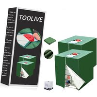 2 Stück ibc Tank Abdeckung, 420D Wassertank Zubehör für Wassertank 1000l, ibc Tank Container Cover, Anti-UV Schutzplane Regenwassertank Abdeckplane von TOOLIVE