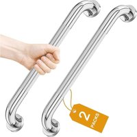 2er Pack Haltegriffe Edelstahl rutschfest mit Rutschfestem Rändelgriff, 41cm Haltegriff Bad für Badewanne Dusche Sicherheitsgriffe für Senioren und von TOOLIVE