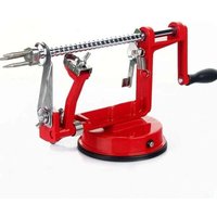 3-in-1 Apfelschäler, Apfelschäler aus Metall für Obst und Gemüse, Rot 3-in-1 Apfelschäler, Apfelschäler aus Metall für Obst und Gemüse, Rot von TOOLIVE