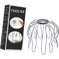 Toolive - 4 stk Dachrinnenschutz Alu Anti-Rost Rinnensieb Fallrohrschutz Löcher von 2-4 Zoll(50100mm) Einstellbar Blättersieb für Runde und von TOOLIVE